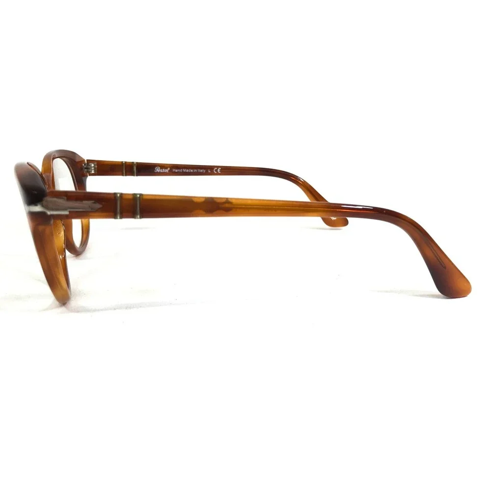 Persol Eyeglasses Frames 3052-V 96 Terra di Siena Brown Tortoise 52-20-145